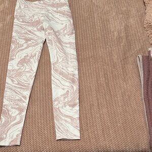 Forever 21 Pink and White Marble Leggings